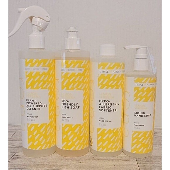 Rena Lemon Verbena Cleaner Soaps Softener Vegan Natural 4 Piece Bundle Set HTF! - Picture 7 of 7